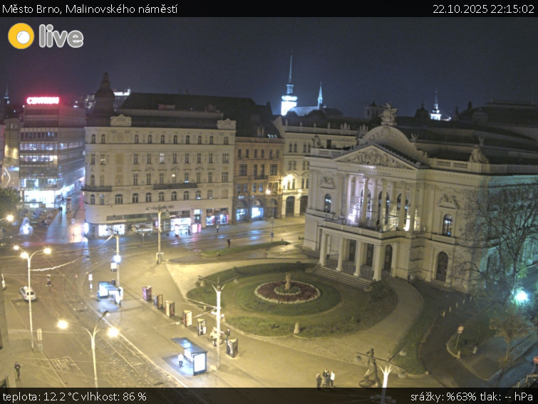 Město Brno - Malinovského náměstí - 22.10.2025 v 22:15 Město Brno - Malinovského náměstí - 22.10.2025 v 22:15