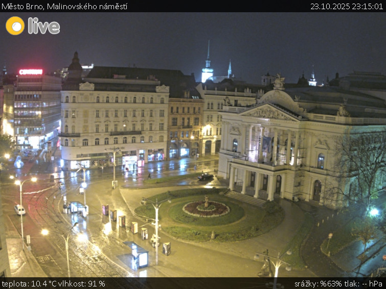 Město Brno - Malinovského náměstí - 23.10.2025 v 23:15 Město Brno - Malinovského náměstí - 23.10.2025 v 23:15