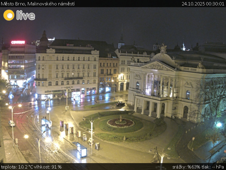 Město Brno - Malinovského náměstí - 24.10.2025 v 00:30 Město Brno - Malinovského náměstí - 24.10.2025 v 00:30