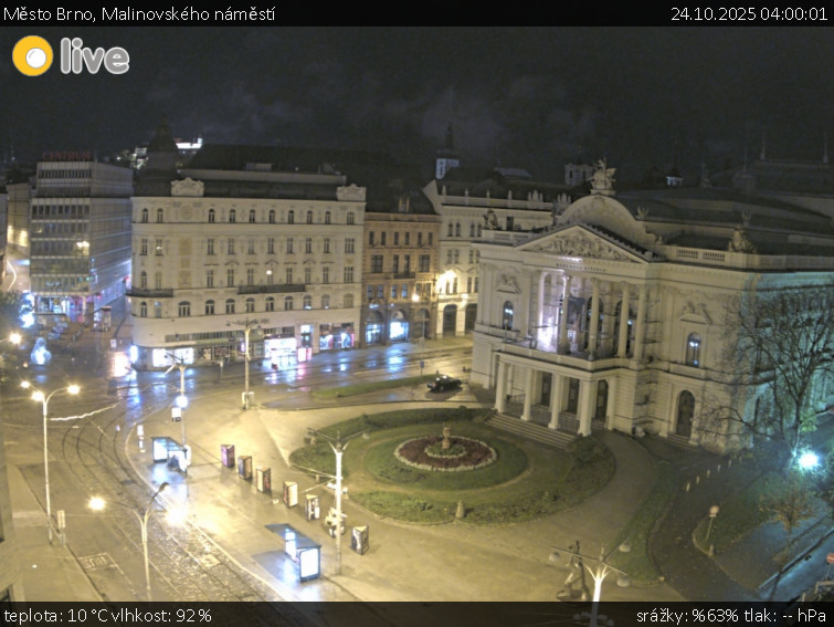 Město Brno - Malinovského náměstí - 24.10.2025 v 04:00 Město Brno - Malinovského náměstí - 24.10.2025 v 04:00