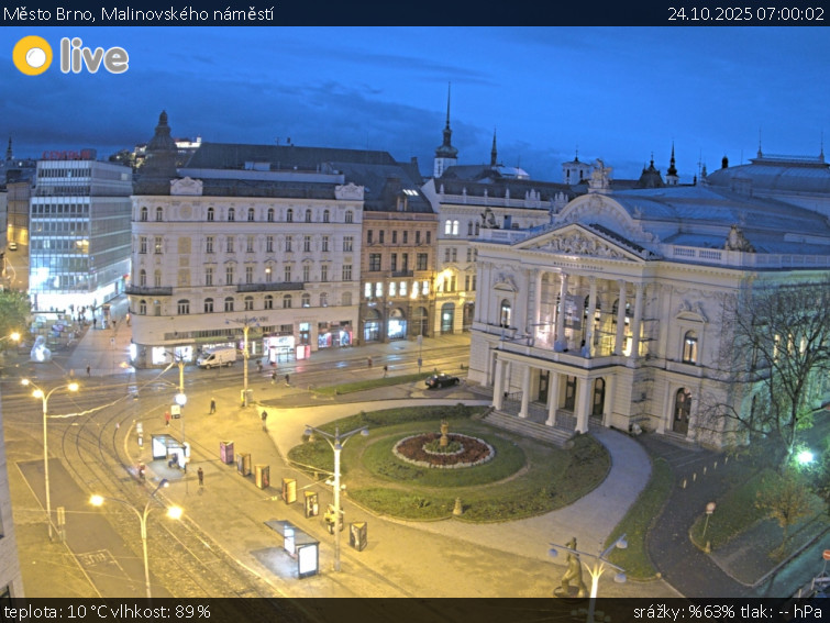 Město Brno - Malinovského náměstí - 24.10.2025 v 07:00 Město Brno - Malinovského náměstí - 24.10.2025 v 07:00