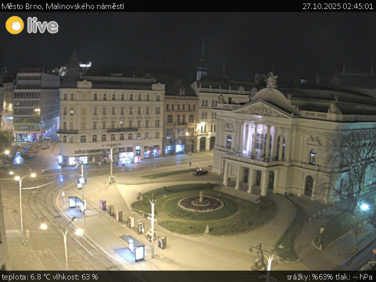 Město Brno - Malinovského náměstí - 27.10.2025 v 02:45 Město Brno - Malinovského náměstí - 27.10.2025 v 02:45