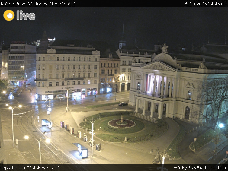 Město Brno - Malinovského náměstí - 28.10.2025 v 04:45 Město Brno - Malinovského náměstí - 28.10.2025 v 04:45