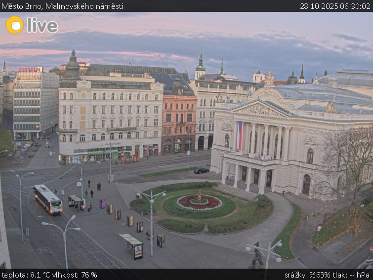 Město Brno - Malinovského náměstí - 28.10.2025 v 06:30 Město Brno - Malinovského náměstí - 28.10.2025 v 06:30