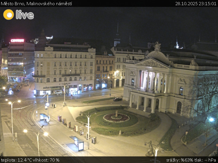 Město Brno - Malinovského náměstí - 28.10.2025 v 23:15 Město Brno - Malinovského náměstí - 28.10.2025 v 23:15