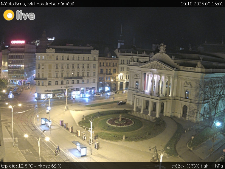 Město Brno - Malinovského náměstí - 29.10.2025 v 00:15 Město Brno - Malinovského náměstí - 29.10.2025 v 00:15
