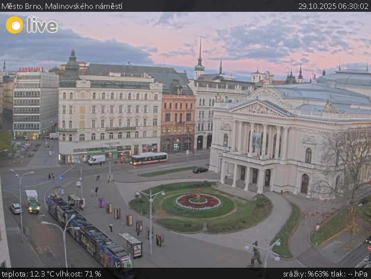 Město Brno - Malinovského náměstí - 29.10.2025 v 06:30 Město Brno - Malinovského náměstí - 29.10.2025 v 06:30