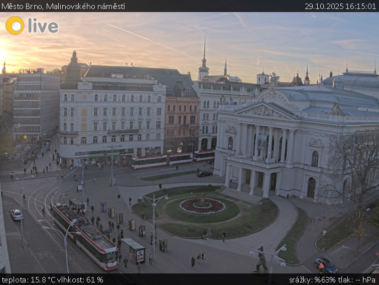 Město Brno - Malinovského náměstí - 29.10.2025 v 16:15 Město Brno - Malinovského náměstí - 29.10.2025 v 16:15