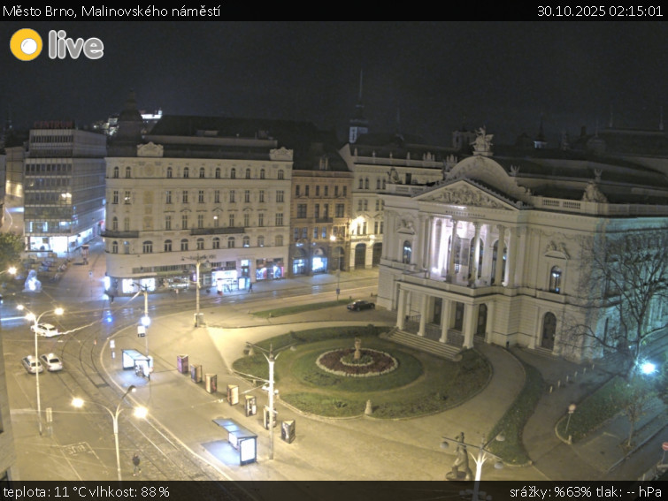 Město Brno - Malinovského náměstí - 30.10.2025 v 02:15 Město Brno - Malinovského náměstí - 30.10.2025 v 02:15