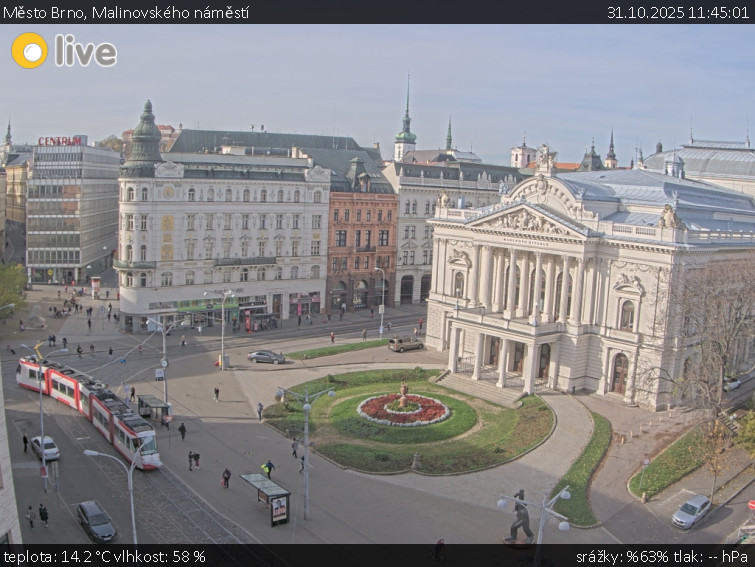 Město Brno - Malinovského náměstí - 31.10.2025 v 11:45 Město Brno - Malinovského náměstí - 31.10.2025 v 11:45