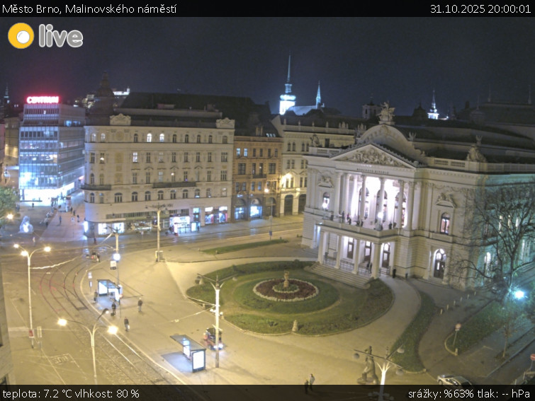 Město Brno - Malinovského náměstí - 31.10.2025 v 20:00 Město Brno - Malinovského náměstí - 31.10.2025 v 20:00