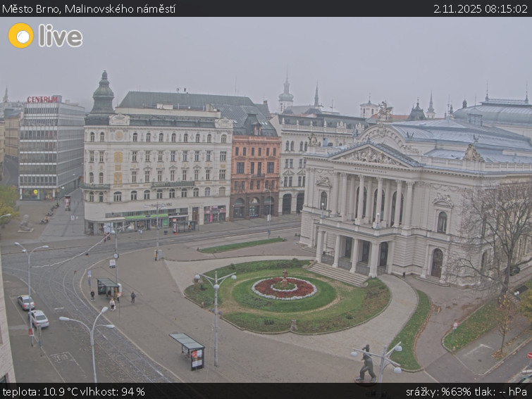 Město Brno - Malinovského náměstí - 2.11.2025 v 08:15 Město Brno - Malinovského náměstí - 2.11.2025 v 08:15