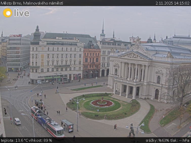 Město Brno - Malinovského náměstí - 2.11.2025 v 14:15 Město Brno - Malinovského náměstí - 2.11.2025 v 14:15