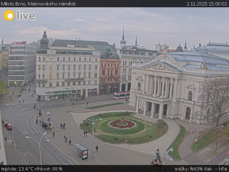 Město Brno - Malinovského náměstí - 2.11.2025 v 15:00 Město Brno - Malinovského náměstí - 2.11.2025 v 15:00