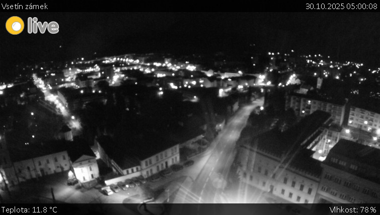 Město Vsetín - Vsetín zámek - 30.10.2025 v 05:00 Město Vsetín - Vsetín zámek - 30.10.2025 v 05:00