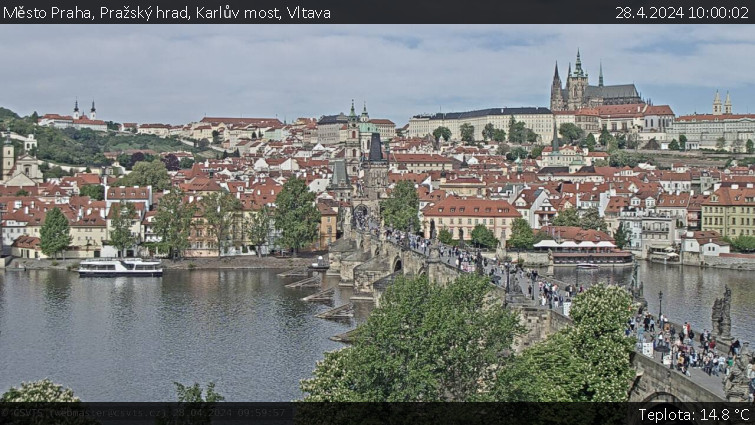 Město Praha - Pražský hrad, Karlův most, Vltava - 28.4.2024 v 10:00