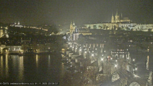 Město Praha - Pražský hrad, Karlův most, Vltava - 2.11.2025 v 00:00 Město Praha - Pražský hrad, Karlův most, Vltava - 2.11.2025 v 00:00