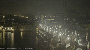Město Praha - Pražský hrad, Karlův most, Vltava - 2.11.2025 v 01:00 Město Praha - Pražský hrad, Karlův most, Vltava - 2.11.2025 v 01:00