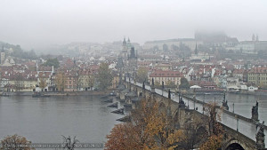 Město Praha - Pražský hrad, Karlův most, Vltava - 2.11.2025 v 07:30 Město Praha - Pražský hrad, Karlův most, Vltava - 2.11.2025 v 07:30