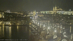 Město Praha - Pražský hrad, Karlův most, Vltava - 2.11.2025 v 22:00 Město Praha - Pražský hrad, Karlův most, Vltava - 2.11.2025 v 22:00