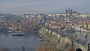 Město Praha - Pražský hrad, Karlův most, Vltava - 5.11.2025 v 12:15 Město Praha - Pražský hrad, Karlův most, Vltava - 5.11.2025 v 12:15