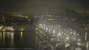 Město Praha - Pražský hrad, Karlův most, Vltava - 14.11.2025 v 00:30 Město Praha - Pražský hrad, Karlův most, Vltava - 14.11.2025 v 00:30