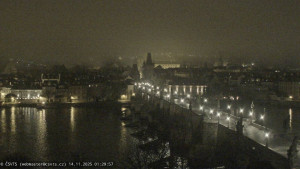 Město Praha - Pražský hrad, Karlův most, Vltava - 14.11.2025 v 01:30 Město Praha - Pražský hrad, Karlův most, Vltava - 14.11.2025 v 01:30