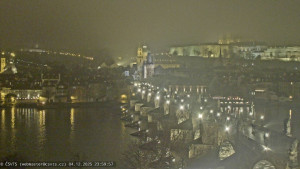 Město Praha - Pražský hrad, Karlův most, Vltava - 5.12.2025 v 00:00 Město Praha - Pražský hrad, Karlův most, Vltava - 5.12.2025 v 00:00