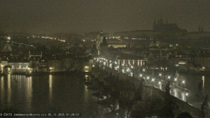 Město Praha - Pražský hrad, Karlův most, Vltava - 5.12.2025 v 01:30 Město Praha - Pražský hrad, Karlův most, Vltava - 5.12.2025 v 01:30