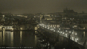 Město Praha - Pražský hrad, Karlův most, Vltava - 5.12.2025 v 03:30 Město Praha - Pražský hrad, Karlův most, Vltava - 5.12.2025 v 03:30