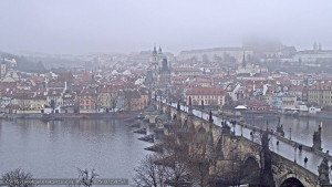 Město Praha - Pražský hrad, Karlův most, Vltava - 5.12.2025 v 08:00 Město Praha - Pražský hrad, Karlův most, Vltava - 5.12.2025 v 08:00