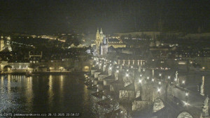 Město Praha - Pražský hrad, Karlův most, Vltava - 29.12.2025 v 00:00 Město Praha - Pražský hrad, Karlův most, Vltava - 29.12.2025 v 00:00
