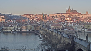 Město Praha - Pražský hrad, Karlův most, Vltava - 29.12.2025 v 08:15 Město Praha - Pražský hrad, Karlův most, Vltava - 29.12.2025 v 08:15