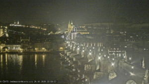 Město Praha - Pražský hrad, Karlův most, Vltava - 27.2.2026 v 00:00 Město Praha - Pražský hrad, Karlův most, Vltava - 27.2.2026 v 00:00