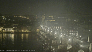 Město Praha - Pražský hrad, Karlův most, Vltava - 27.2.2026 v 00:30 Město Praha - Pražský hrad, Karlův most, Vltava - 27.2.2026 v 00:30