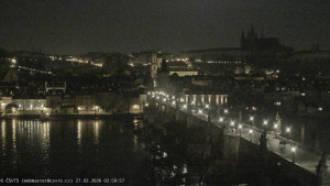 Město Praha - Pražský hrad, Karlův most, Vltava - 27.2.2026 v 03:00 Město Praha - Pražský hrad, Karlův most, Vltava - 27.2.2026 v 03:00