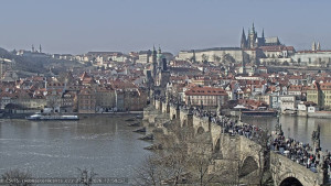 Město Praha - Pražský hrad, Karlův most, Vltava - 27.2.2026 v 13:00 Město Praha - Pražský hrad, Karlův most, Vltava - 27.2.2026 v 13:00