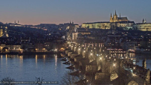 Město Praha - Pražský hrad, Karlův most, Vltava - 27.2.2026 v 18:15 Město Praha - Pražský hrad, Karlův most, Vltava - 27.2.2026 v 18:15