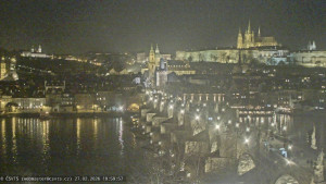 Město Praha - Pražský hrad, Karlův most, Vltava - 27.2.2026 v 19:00 Město Praha - Pražský hrad, Karlův most, Vltava - 27.2.2026 v 19:00