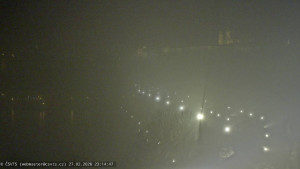 Město Praha - Pražský hrad, Karlův most, Vltava - 27.2.2026 v 23:15 Město Praha - Pražský hrad, Karlův most, Vltava - 27.2.2026 v 23:15