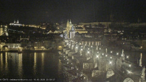 Město Praha - Pražský hrad, Karlův most, Vltava - 17.3.2026 v 00:00 Město Praha - Pražský hrad, Karlův most, Vltava - 17.3.2026 v 00:00