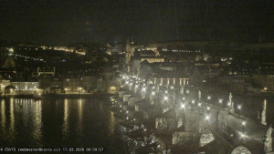 Město Praha - Pražský hrad, Karlův most, Vltava - 17.3.2026 v 01:00 Město Praha - Pražský hrad, Karlův most, Vltava - 17.3.2026 v 01:00