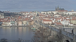 Město Praha - Pražský hrad, Karlův most, Vltava - 17.3.2026 v 08:15 Město Praha - Pražský hrad, Karlův most, Vltava - 17.3.2026 v 08:15