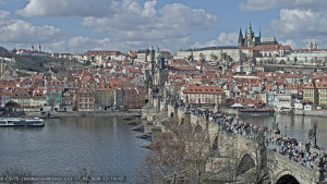 Město Praha - Pražský hrad, Karlův most, Vltava - 17.3.2026 v 12:15 Město Praha - Pražský hrad, Karlův most, Vltava - 17.3.2026 v 12:15