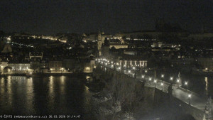 Město Praha - Pražský hrad, Karlův most, Vltava - 30.3.2026 v 01:15 Město Praha - Pražský hrad, Karlův most, Vltava - 30.3.2026 v 01:15