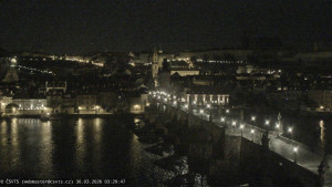 Město Praha - Pražský hrad, Karlův most, Vltava - 30.3.2026 v 03:30 Město Praha - Pražský hrad, Karlův most, Vltava - 30.3.2026 v 03:30
