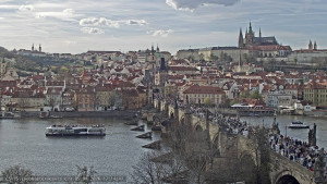 Město Praha - Pražský hrad, Karlův most, Vltava - 5.4.2026 v 17:15 Město Praha - Pražský hrad, Karlův most, Vltava - 5.4.2026 v 17:15
