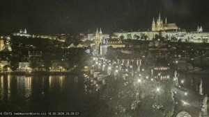 Město Praha - Pražský hrad, Karlův most, Vltava - 16.5.2026 v 23:30 Město Praha - Pražský hrad, Karlův most, Vltava - 16.5.2026 v 23:30