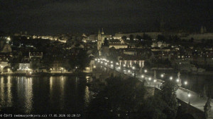 Město Praha - Pražský hrad, Karlův most, Vltava - 17.5.2026 v 02:30 Město Praha - Pražský hrad, Karlův most, Vltava - 17.5.2026 v 02:30