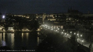 Město Praha - Pražský hrad, Karlův most, Vltava - 30.5.2026 v 04:00 Město Praha - Pražský hrad, Karlův most, Vltava - 30.5.2026 v 04:00
